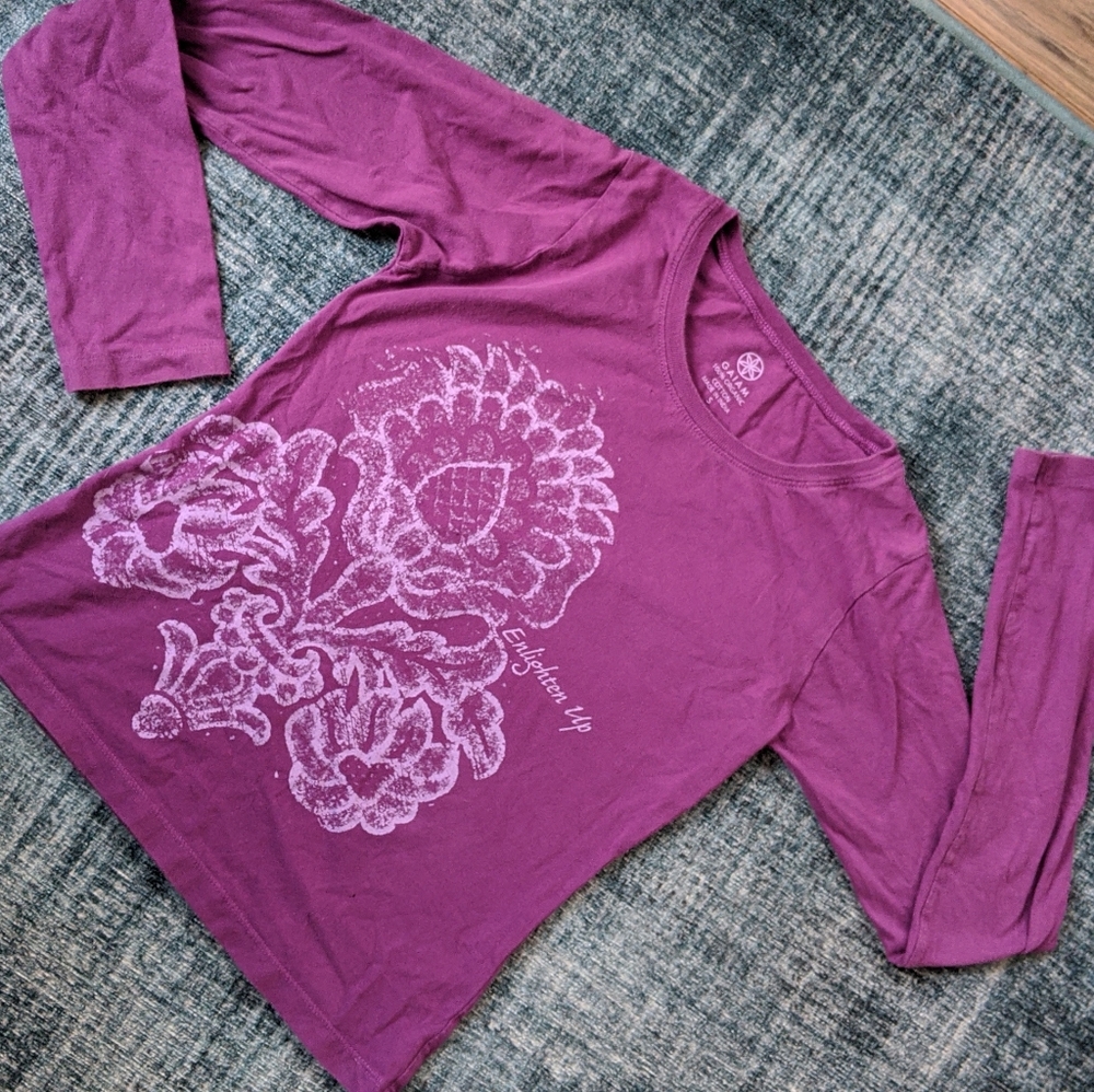 "Enlighten Up"Purple Long Sleeve Lightweight shirt